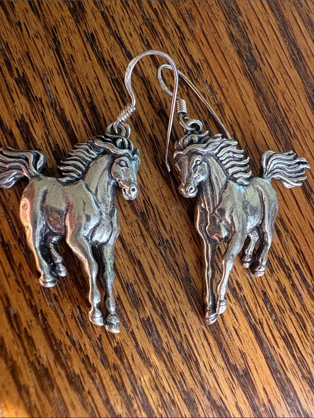 Sterling running Horse Dangle Earrings -